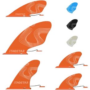 5 Replacement Fins for Inflatable Paddle Board, Versatile Fins Replacement Set Includes 3 Center Fins & 2 Side Fins, Detachable Quick Release Paddleboard Fin for Most Inflatable SUP Boards