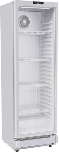 GRS Light Commercial Refrigerator with Double-Tempered Single Glass Door - 7.1 Cubic Feet Display Beverage Fridge, eCooler System, Ideal for Convenience Stores - Black in Saudi Arabia