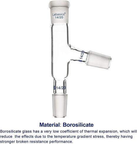 3 Way Distilling Adapter with 14/20 Joints for Distillation Apparatus in Saudi Arabia