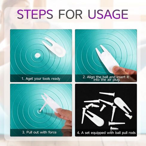 12 Pieces Exercise Ball Plug Replacement Kit Yoga Ball Fitness Exercise Ball Air Stopper Plug Pin Adapter Kit for Fitness Exercise Ball Inflatable Bed Pool in Saudi Arabia