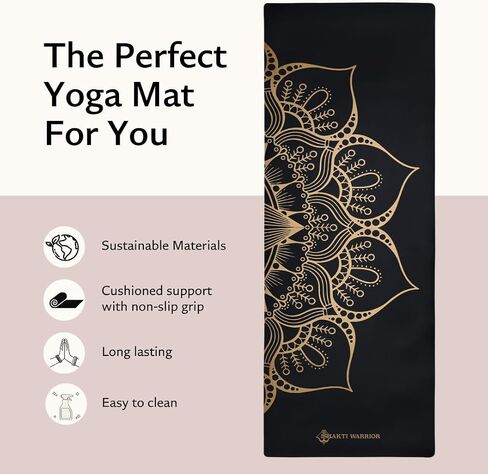 Shanti PU Yoga mat - Artist Designed, Premium eco friendly mats, Non Slip, Non Toxic, Great for Regular & Hot Yoga, Pilates and Work out (72 inch x 28 inch x 5mm Thick)k out (72 inch x 28 inch x 5mm Thick) in Saudi Arabia