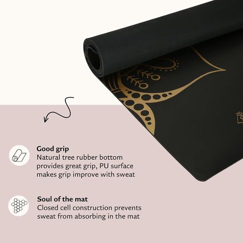 Shanti PU Yoga mat - Artist Designed, Premium eco friendly mats, Non Slip, Non Toxic, Great for Regular & Hot Yoga, Pilates and Work out (72 inch x 28 inch x 5mm Thick)k out (72 inch x 28 inch x 5mm Thick) in Saudi Arabia