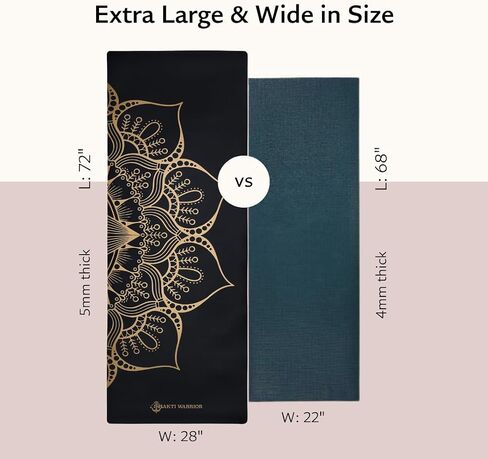 Shanti PU Yoga mat - Artist Designed, Premium eco friendly mats, Non Slip, Non Toxic, Great for Regular & Hot Yoga, Pilates and Work out (72 inch x 28 inch x 5mm Thick)k out (72 inch x 28 inch x 5mm Thick) in Saudi Arabia