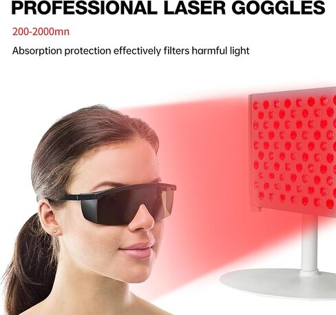 Red Light Glasses - Eye Protection for LED Red Light Therapy (600nm-900nm) - Red Light Therapy Goggles in Saudi Arabia