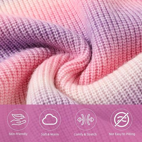 Girls Striped Sweater Dress Pullover Crewneck Gradient Cable Knit Sweaters for Girls Dresses in Saudi Arabia