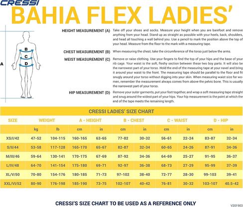 بذلة كاملة بسحاب أمامي من Cressi Lady للأنشطة المائية | الباهية والباهية الجديدة فليكس in Saudi Arabia