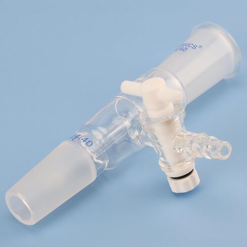 محول الإقلاع الفراغي، محول الإقلاع العمودي من زجاج البورسليكات مع محبس PTFE، وصلة قياسية 24/40 in Kuwait