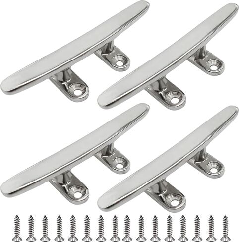 Boat Cleat Open Base 316 Stianless Steel Dock Cleat Marine Include Installation Accessories Screws for Boat, Dock, Decor,Yacht in Saudi Arabia