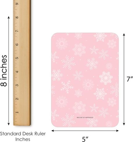 Big Dot of Happiness Pink Winter Wonderland - Bingo Cards and Markers - Holiday Snowflake Birthday Party and Baby Shower Bingo Game - Set of 18 in Saudi Arabia