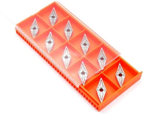 إدراجات كربيد للألمنيوم VNGG331 Vngg160404-LHC لتصنيع المعادن غير الحديدية، غير مطلية، 10 قطع in Kuwait