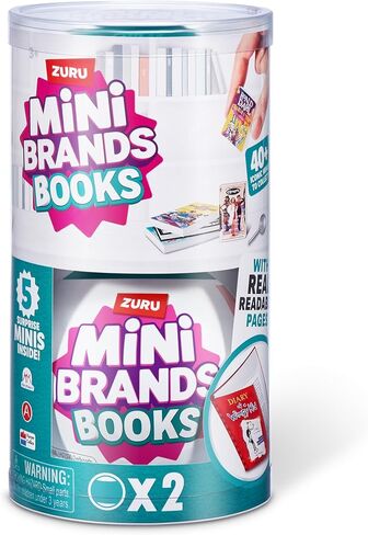Books Capsule by ZURU Real Miniature Book Brands Collectible Toy, Capsules of 5 Mystery Miniature Books with Real readable Pages and Accessories for Kids, Teens, Adults (Single Capsule) in Kuwait