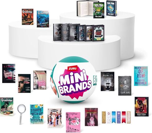 Books Capsule by ZURU Real Miniature Book Brands Collectible Toy, Capsules of 5 Mystery Miniature Books with Real readable Pages and Accessories for Kids, Teens, Adults (Single Capsule) in Kuwait