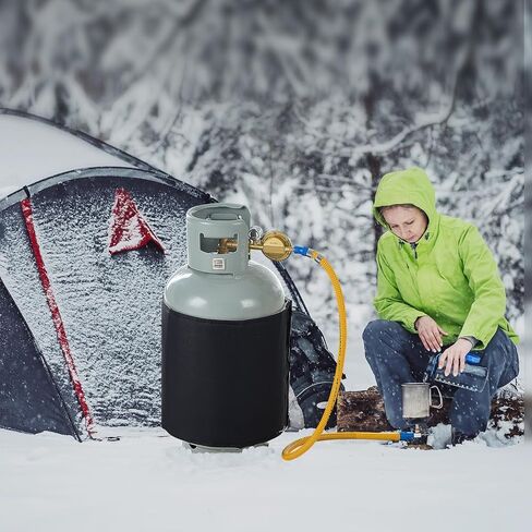 VEVOR Insulated Band Style Gas Cylinder Warmer, Fits 40 lbs Gas Tanks 120W Propane Heater, Fixed Internal Thermostat Max Temp 90 ℉, Durable Waterproof Oxford Fabric, UL/FCC Listed in Kuwait