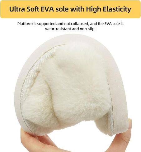 Fuzzy Slippers Women Fluffy Faux Fur Open Toe House Slippers Comfy Soft Non-Slip House Sandals Shoes Indoor Outdoor， Brown in Kuwait