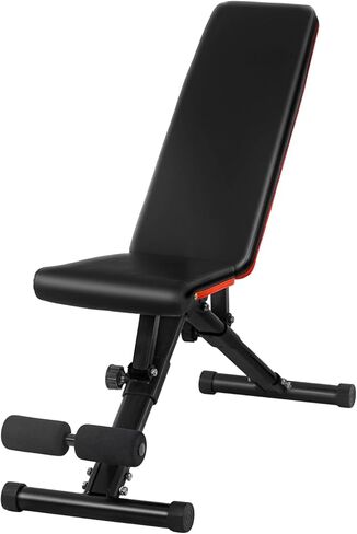 مقعد وزن قابل للتعديل من FDW مع تدريبات القوة القابلة للطي لتمارين القوة المنزلية في صالة الألعاب الرياضية المنزلية ومقاعد التمارين الرياضية، مقعد لضغط مقاعد البدلاء، مقعد متعدد الوظائف - سعة عالية القوة 660 رطلاً in Kuwait