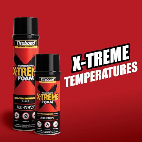 Titebond X-TREME مادة مانعة للتسرب متعددة الأغراض، رغوة البولي يوريثان، رغوة عازلة، رغوة الرش، حشو الفجوة العالمي، 8522، 24 أونصة. in Saudi Arabia