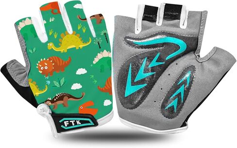 Kids Bike Gloves Boys Girls Gel Padded Half Finger Pair Road Riding Mountain Bicycle Non-Slip Outdoor Sport Cycling Road Mountain Bike Glove for Youth Junior Children in Saudi Arabia