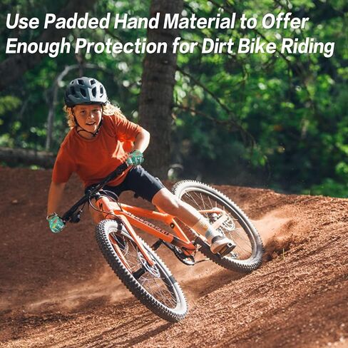 Kids Bike Gloves Boys Girls Gel Padded Half Finger Pair Road Riding Mountain Bicycle Non-Slip Outdoor Sport Cycling Road Mountain Bike Glove for Youth Junior Children in Saudi Arabia