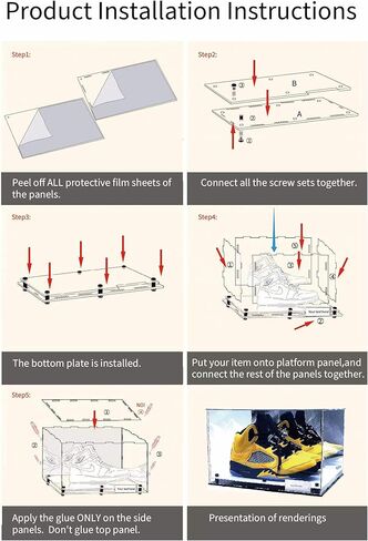 حافظة عرض خوذة كرة القدم مع حامل على الحائط - صندوق مرآة بمستويين لعرض أحذية الحماية من الأشعة فوق البنفسجية (حافظة عرض + حوامل على الحائط) in Kuwait