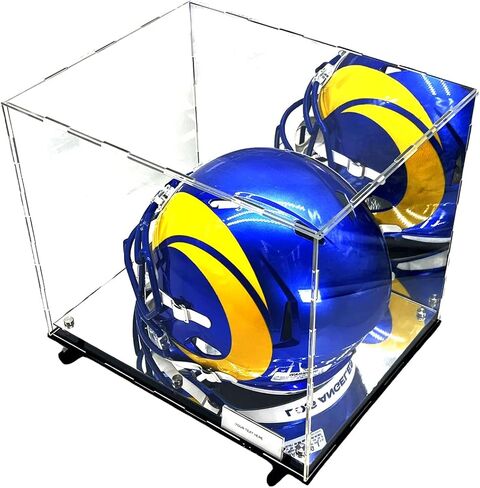 حافظة عرض خوذة كرة القدم مع حامل على الحائط - صندوق مرآة بمستويين لعرض أحذية الحماية من الأشعة فوق البنفسجية (حافظة عرض + حوامل على الحائط) in Kuwait