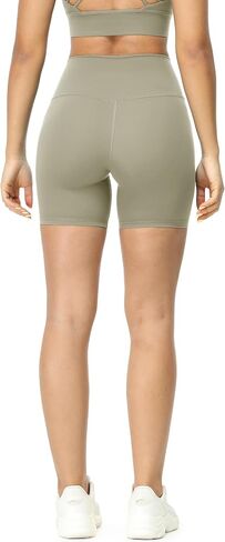 icyzone Women's High Waist Biker Shorts with Pockets Athletic Yoga Gym Shorts Tummy Control in Saudi Arabia