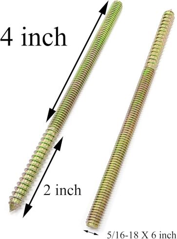 8 قطعة مسامير شماعات المسمار ذاتية التنصت 5/16 "-18x6" مسامير شماعات مزدوجة الرأس للأثاث الخشبي المشترك in Kuwait