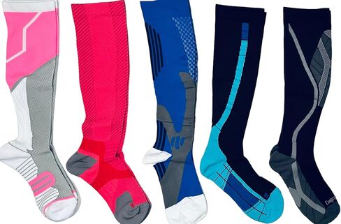 5-Pack Unisex Compression Socks in Saudi Arabia