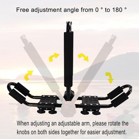 Folding Kayak Roof Rack J-Bar Adjustable | For Kayak/Canoe/SUP, Roof Mounting, SUV/Car/Truck Crossbars(23-krf-2) in Kuwait