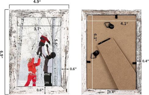 PHAREGE Distressed White 8x10 Picture Frame Bulk 18 Pack, Faux Birch Grain 8 by 10 Rustic Frame Set, Multi Farmhouse Frames for Family Team Photos, Vertically or Horizontally, Tabletop or Wall in Kuwait