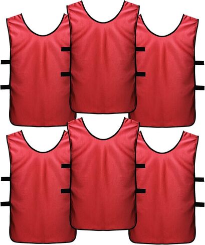 سترات Pinnies Scrimmage للأطفال والشباب والكبار (عبوة من 6 قطع) - بنسات كرة القدم in Kuwait