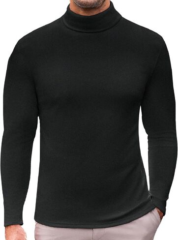 Ekouaer Men's Turtleneck Long Sleeve Turtle Neck Shirts Basic Lightweight Undershirt Thermal Pullover Sweater S-XXL in Saudi Arabia