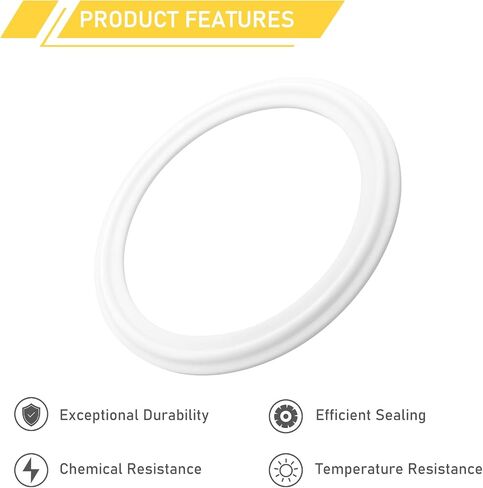 2.5 Inch Tri Clamp PTFE Gasket for 2.5" Sanitary Tri-Clamp Fittings TC Polytetrafluoroethylene O-Ring Seal Gaskets 12PCS in Saudi Arabia