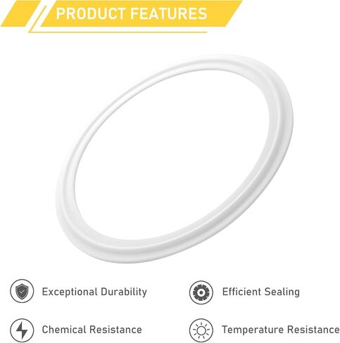 2.5 Inch Tri Clamp PTFE Gasket for 2.5" Sanitary Tri-Clamp Fittings TC Polytetrafluoroethylene O-Ring Seal Gaskets 12PCS in Saudi Arabia