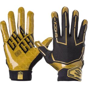 Shock Doctor Showtime Receiver Glove, Black/Gold ChaChing M