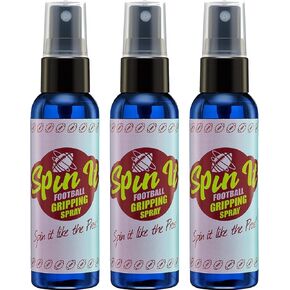 Spin-iT Football Grip Spray - Football Sticky Spray for Football Gloves or Bare Hands - Natural Firm Grip Spray - Football Glove Sticky Spray - Essential Part of Your Football Accessories 3 Pack