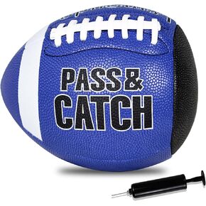 Training Football, Backyard Solo Training Football, Pass Catch Enhancing Blue(Pump Included)