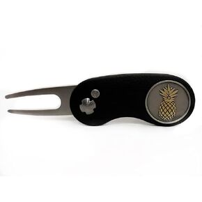 Pineapple Unique Magnetic Metal Golf Ball Marker Accessory with Hat Clip for Men and Women