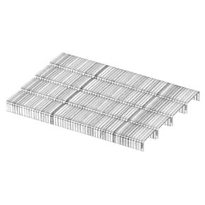 uxcell 20 Gauge Narrow Crown Staples 7/16"x1/4", 2250Pcs Galvanized Steel for Pneumatic, Electric Stapler, White