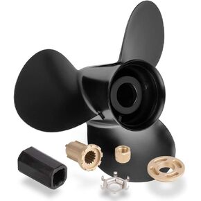 48-77344A45 OEM 13 1/4 x17 (15 Spline Tooth) Upgrade Aluminum Outboard Propeller (Hub Kits Included) fit Mercury Engines 40-140HP, Rh