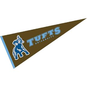 College Flags & Banners Co. Tufts Jumbos Pennant 12 in X 30 in Banner