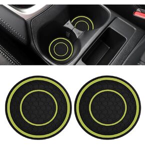 2PCS Car Cup Holder Coasters, 2.75 Inch Auto Non-Slip Anti Dust Cup Mats, Console Cup Holder Insert Coaster Auto Insulated Mats, Universal Interior Accessories for Most Cars (Red)