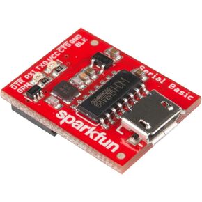 SparkFun Serial Basic Breakout - CH340G Development Tool with USB Micro-B connector Save space and money in your DIY electronics projects