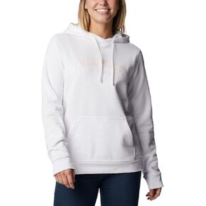 Columbia Women's Trek Graphic Hoodie, City Grey Heather/White, Medium