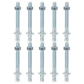1/4" x 4" Wedge Anchors - 20Pack - Good for Cement and Concrete Wall - Carbon Steel Zinc Plated Screw Bolt Nut Expansion Tube Fasteners