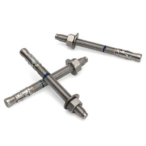 3/8" x 5" Concrete Anchors (25 Pack) 3/8 inch Wedge Anchors Bolts Stainless Steel