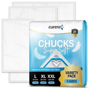 Chucks Super Soft Absorbent Pads 17x24 Underpads - Disposable Diaper Changing Pads - Small Disposable Chucks Pee Pads for Babies & Adults with Soft Top Layer - Extra Absorbency Chux Bed Pad [40 Pads]