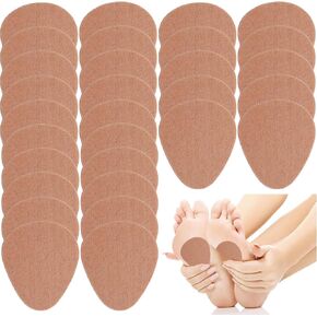 30 PCS Metatarsal Felt Feet Insert Pads 1/4 Inch Thick Cushion Pain Relief Forefoot Support Adhesive Foam Foot Cushion Pad for Men and Women (Beige)