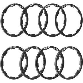 8PCS Bicycle Flywheel Washer Spacer Cassette Headset Gasket Hub Bottom Bracket Axle Aluminium Alloy Flywheel Hub Washer for MTB Road Bike 1mm 1.5mm 1.85mm 2.18mm 2.35mm 2.5mm and 2mm x 2