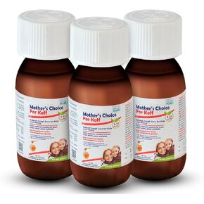 Mother’s Choice for Koff, for Dry and Wet Cough, Natural Cough Care for Kids with Honey, 60 ml (3 Pack)