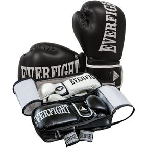 Adult Boxing Gloves Set - Incl. 3m Boxing Wraps & Carrying Bag, Padded Muay Thai, MMA, Kickboxing and Heavy Bag Gloves with Hand Wraps - Sizes 10 oz, 12 oz, 14 oz, 16 oz in Saudi Arabia
